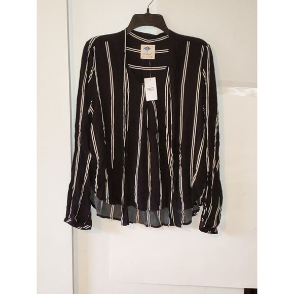 Sadie Robertson Women's /Junior's Blouse Striped Office Business Style Size XL - Picture 1 of 13